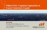 Pilbara Ports: Expansion Approaches to Ensure Tomorrow’s …/media/bhp/documents/investors/... · 2015-06-11 · Port Hedland Port Authority Conference 28 June 2007 Pilbara Ports: