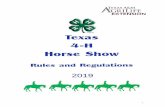4-H Horse Program Objectives · 2019-07-05 · Judging knowledge provides the foundation for training, showing, buying, selling, and producing quality horses. This knowledge establishes