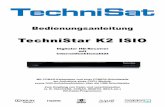 BDA TechniStar K2 ISIO V57 - Wilhelm.tel · 2017-11-08 · Bedienungsanleitung TechniStar K2 ISIO Digitaler HD-Receiver mit Internetfunktionalität Mit CONAX-Kartenleser und einer