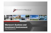Morocco's Business and Investment Environment · 2014-09-10 · CLEANTECH TANGER AUTOMOTIVE CITY 10 AERONAUTICS P2I Emerging Real Estate Main mission: to ensure the movement of assets