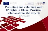 Protecting and enforcing your IP rights in China: …...• Promotion and development options • Increase of social security payments / Pension scheme • Shuttle busses / Company