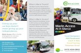 What is Marin Transit? a program of marin transit ... by Marin County’s Measure B, developed by Marin Transit, and operated by contractors including MV Transportation, West Marin
