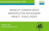 BRIARCLIFF CORRIDOR WATER INFRASTRUCTURE BRIARCLIFF CORRIDOR WATER INFRASTRUCTURE REPLACEMENT PROJECT
