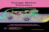 Forage Maize Varieties - DAFM · Characteristics of varieties on the Recommended List of Forage Maize 2020 8 Appendices: Appendix 1: Varieties evaluated in the Forage Maize National