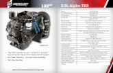 H P 3.0L Alpha TKS...3.0L Alpha TKS Power 135 HP (99 kW) Full Throttle Range 4400-4800 RPM Displacement 184 CID (3.0L) Engine Type Remanufactured 3.0L GM Inline-4 Marine Iron Block