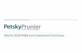 March 2018 M&A and Investment Summary - Petsky Prunierpetskyprunier.com/_petskyprunier.com/dynamic/user...3 | M&A and Investment Summary March 2018 M&A and Investment Summary for All