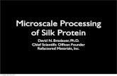 Microscale Processing of Silk Protein - MEPTEC.ORG - REFACTORED MTLS - BRESLAUER.pdf · Microscale Processing of Silk Protein David N. Breslauer, Ph.D. Chief Scientiﬁc Ofﬁcer,