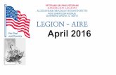 4000 SARATOGA AVENUE LEGION - AIRE April 2017 · that I could resume driving. At the March meeting, we were fortunate to have the Americanism essay contest winners join us along with