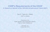 CMIP’s Requirements of the ESGF...CMIP’s Requirements of the ESGF A Report on Behalf of the WGCM Infrastructure Panel (WIP) Karl E. Taylor & V. Balaji (WIP co-chairs) Presented