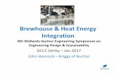Brewhouse & Heat Energy Integration … · Trub Evaporation Volatile stripping Hops Cooling Settling & Trub removal Wort Cooling Wort Clarification Wort Boiling Mash Separation Mash
