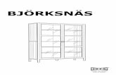 BJORKSANS kabinet średni podwojny - IKEA®...ENGLISH Important information Read carefully. Keep this information for further referen-ce. WARNING Serious or fatal crushing injuries