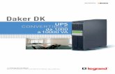 Daker DK - Legrand · 3 109 53. Daker DK. UPS convenzionali - Monofase On-line doppia conversione VFI. 3 100 54. Sul display sono visualizzati tutti i principali parametri del sistema