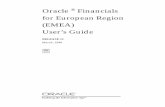 Oracle Financials for European Region (EMEA) User's Guide · familiar with Oracle Financials for European Region. If you have never used Oracle Financials for European Region, we