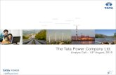 Presentation Title The Tata Power Company Ltd....Presentation Title ( Arial, Font size 28 ) Date, Venue, etc..( Arial, Font size 18 ) The Tata Power Company Ltd. Analyst Call –13th