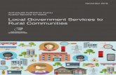Local Government Services to Rural Communities · 6 Local Government Services to Rural Communities 1 Delivering fair and equitable public services and maintaining specialist provision