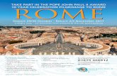 eart 290 ctoer eturn 2 ovemer 2017 - Pope John Paul II Award€¦ · • Airport Taxes • Airport Transfers in Rome • Fully Licensed and Bonded Tour erator • Travel Insurance