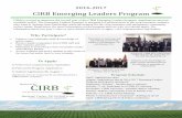 CIRB Emerging Leaders Programcropinsurance.org/wp-content/uploads/2015/03/Emerging-Leaders-Pr… · with industry leaders Access webinars and policy updates to stay aware of the issues