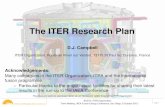 The ITER Research Plan€¦ · The ITER Research Plan D.J. Campbell ITER Organization, Route de Vinon sur Verdon, 13115 St Paul lez Durance, France Acknowledgements: Many colleagues