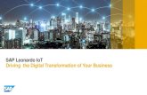 SAP Leonardo IoT Driving the Digital Transformation of ... Leonardo... · SAP Leonardo IoT Edge Streaming Persistence Business transactions Predictive and machine learning* Analytics*