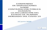 COMPENDIO DE DISPOSICIONES SOBRE CONTRATACIÓN PÚBLICA ... (22-06-20… · excepcionalidad habido en la contratación pública, marcada por la suspensión de plazos de los procedimientos