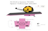 NASA's James Webb Space Telescope Model · NASA's James Webb Space Telescope Model Spacecraft Bus Antenna Model created by Origami Tree 'Cold' side of Sunshield 'Sun-Facing' side