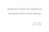 Management of patients with antiplatelet and anticoagulation …endotoday.com/endotoday/topic_09.pdf · 2016-12-21 · Management of patients with antiplatelet and anticoagulation