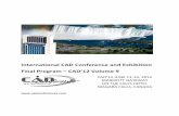 CAD Conference Exhibition CAD’12 Volume · International CAD Conference and Exhibition, Final Program CAD’12 Volume 9 26 of 113 Presentation Abstracts Full length manuscripts