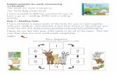 English activities for week commencing 11.05.2020 The ...€¦ · English activities for week commencing 11.05.2020 This week our work is based on The Three Billy Goats Gruff I have