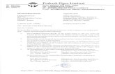 ISO - Prakash Pipes Limited | PVC Pipes | Flexible …prakashplastics.in/pdfs/PPL_Results_30062019.pdfPrakash Pipes Limited Srivan , Bljwasan, New Delhi -110061 CIN: U25209PB2017PLC046660