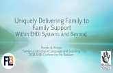 Uniquely Delivering Family to Family Support · 2018-05-01 · Family Leadership in Language and Learning FL3 •Imagine if…. –every family had the opportunity for Family to Family