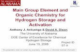 Main Group Element and Organic Chemistry for Hydrogen Storage … · 2008-06-24 · Main Group Element and Organic Chemistry for Hydrogen Storage and Activation Anthony J. Arduengo
