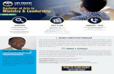 UNIVERSITY Bachelor of Arts in Ministry & LeadershipSheets/...Intercultural Ministry Leadership Ethics Mentoring and Team Building Theology and the Christian Life Emerging Models of