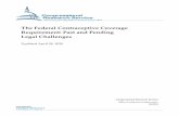 The Federal Contraceptive Coverage Requirement: Past and ... · When Congress enacted the Patient Protection and Affordable Care Act (ACA) in 2010, it required employment-based health