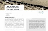 DECIPHERING CHINA IN THE MIDDLE EAST · 2020-07-02 · 3 DEcIphERINg chINa IN ThE MIDDlE EaST with China. With Deng Xiaoping’s reform and opening-up policy in the early 1980s, economic