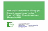 Numérique et transition écologiqueret-ademe-region-hdf.fr/docs/2018/20-11-2018_numerique...2018/11/20  · Le projet Transitions² se fixe pour objectif de fournir des réponses