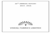 VISHAL FABRICS LIMITED€¦ · VISHAL FABRICS LIMITED ... Brief resume of Directors including those proposed to be appointed / re‐appointed, nature of their expertise in specific