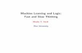 Machine Learning and Logic: Fast and Slow Thinkingqav.cs.ox.ac.uk/FLoC/Vardi.pdf · Daniel Kahneman, Thinking, Fast and Slow,2011: Machine Learning: fast thinking, e.g., \Is this