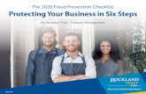 The 2020 Fraud Prevention Checklist: Protecting Your ... · Here’s the Rockland Trust 2020 Fraud Prevention Check List to help you better protect your business. We break this into