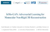 IsMo-GAN: Adversarial Learning for Monocular Non-Rigid 3D ...gvv.mpi-inf.mpg.de/projects/IsMO-GAN/data/ISMO-GAN_PCV_CVPRW.pdfTemplate-based(Yu,2015) Ours GT •In a real-world scenario,