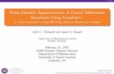 Finite Element Approximation of Partial Diﬀerential Equations …jchrispe/PDFdocuments/usc1.pdf · 2016-09-22 · Finite Element Approximation of Partial Diﬀerential Equations