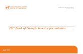 Bank of Georgia Investor Presentation April 2010 · JSC Bank of Georgia investor presentation. April 2010 Page 2 Introduction to Bank of Georgia The leading universal bank in Georgia