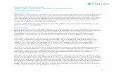 Treasury committee IT failures Barclays submission - Barclays Corporate … · 2020-07-03 · 1 Treasury Select Committee: Inquiry into IT failures in the financial services sector