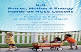 K-5 Forces, Motion & Energy Hands-on NGSS Lessons · 2020-01-07 · K-5 Forces, Motion & Energy Hands-on NGSS Lessons PRESENTERS: Kim Feltre, Ed.D., K-12 Science Supervisor, Hillsborough