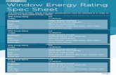 Window Energy Rating Spec Sheet - Origin Global28mm (ie. double glazed) Glass Spec 4mm Diamant - 20mm 90% Argon - 4mm Total + Spacer Bar 20mm Swiss Ultimate BFRC Energy Rating U-Value