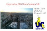 Theory Summary Higgs Hunting 16 - IJCLab Events Directory ... · ØThe Higgs boson is an approximate Goldstone boson—the only other known mechanism for keeping an elementary scalar