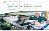 Western Australia Emergency Access Target Performance Report/media/Files/Corporate/Reports and... · This performance report shows how HSPs (CAHS, EMHS, NMHS, SMHS and WACHS) are