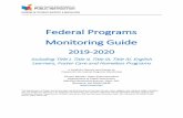 Federal Programs Monitoring Guide 2019-2020 · Every Student Succeeds Act (ESSA) for ALL districts for the following programs: English Learners, ... Title II Part A Ann Ellefson (701)