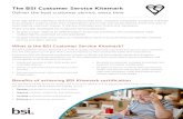 The BSI Customer Service Kitemark · The BSI Customer Service Kitemark Deliver the best customer service, every time In an age where customers have more choice than ever, compare