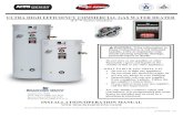 ULTRA HIGH EFFICIENCY COMMERCIAL GAS WATER HEATER … · ultra high efficiency commercial gas water heater (ef™ series models) installation/operation manual with troubleshooting