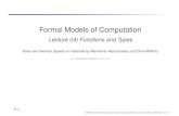 Formal Models of Computation - University of · PDF file Plan of Lecture 1. Dening Recursive Functions 2. Using the Haskell System 3. Specifying Types of Functions CS4026-I(4) (Functions